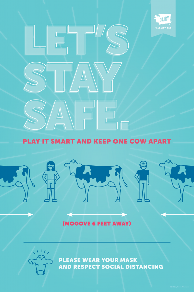 Keep One Cow Apart Social Distancing Poster